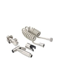 Resim Suofeng Duş Başlıklı El Tipi Bide Spreyi, 1.5m Teleskopik Hortum Ve Çift Bağlantı Vanalı, Paslanmaz Çelik, Ayarlanabilir Basınç 