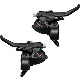Resim Shimano Bisiklet Vites Fren Kolu St-ef41 3-7 Li Siyah 
