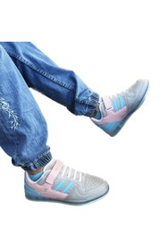 Resim Best Of Bestof Jordan Sneaker Gri Pembe Mevsimlik Kız Çocuk Spor Ayakkabı 