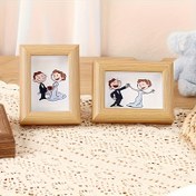 Resim 3 İnç Klasik Mini Fotoğraf Çerçevesi Düşmeye Karşı Akrilik Cam Panelli - Hafif Dikey Masaüstü Sergisi Düğün Sertifikaları, Yıldönümü Fotoğrafları ve Madeni Para Koleksiyonları İçin - Çiftler için Romantik Ev Dekorasyon Hediyesi 