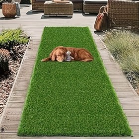 Resim 1 adet Premium Yapay Çim - Evcil Hayvan Dostu Sentetik Sahte Çim, Yüksek Yoğunluklu 10mm Plastik Fiber, Dayanıklı Poliüretan Destek, İç/Dış Mekan Yeşil Halı, Bahçe, Oyun Alanı ve Dekor, Çim Dekoru 