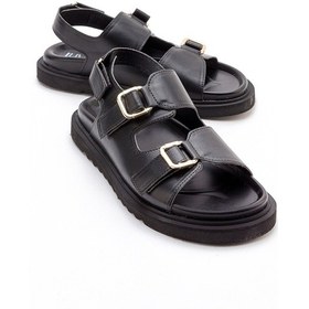 Resim Luvishoes Hermosa Siyah Kadın Sandalet Siyah 