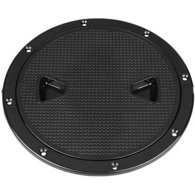 Resim Dianziye Gemi Gözlem Açığı Kapağı, Dairesel Gemi Sahnesi Kapağı, Kaymaz Önleyici Abs Malzeme, 6 İnç Siyah, Depolama Ve Motor Erişimi İçin Uygun 