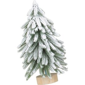 Resim Lijinxu Yılbaşı Yapay Ağacı Masa Üstü Minyatür Akın Ağacı Beyaz Kar Boyutu L 