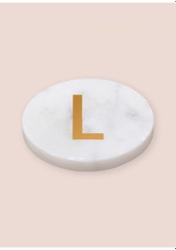 Resim The Mia Mermer Bardak Altlığı L Beyaz 