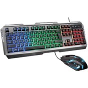 Resim Trust GXT 845 Tural Combo Tr Gamer Mouse ve Klavye Set 