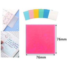 Resim Şeffaf Posit Yapışkanlı Not Kağıdı Pos İt - Pembe 
