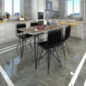 Resim Kenz Life Knsz Masa Sandalye Takımı HEM75MAZLUM Crdsyh 100*070 Sm 4 Sandalye Syhsyh Sırt Minderli 