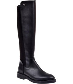 Resim Beety Baldır Kısmı Likralı Kadın Çizme Bee-6004 Siyah Siyah 