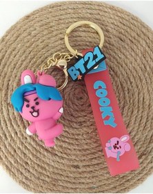 Resim BTS Cooky 3 Boyutlu Silikon Anahtarlık Çanta Süsü Oyuncak Aksesua 