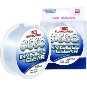 Resim Asso Invisible Clear Paralel Fluoro Carbon Misina 50mt - 0.28mm 