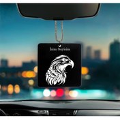 Resim Melek Pazarı Kartal Desenli Kişiye Özel İsimli Pleksi Dikiz Ayna Süsü PLD-64 