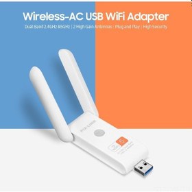 Resim Novahub Çift Bantlı Usb Wifi Adaptörü 300mbps 2.4ghz & 866mbps 5ghz, 2 Antenli, Yüksek Güvenlik, Kullanım Kolaylığı 