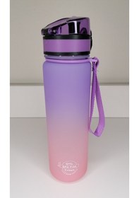 Resim Shop-Set Tritan Motivasyonlu Su Matarası 650 ML Lila - Pembe 