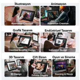 Resim XP-Pen Artist 24 Pro Gen 2 Grafik Ekran Tablet 165hz Lamine Ekran 16k Basınç Dual X3 Styli 