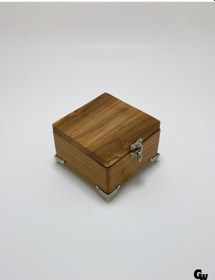 Resim Doğal Ahşap Takı Kutusu Ahşap Saklama Kutusu Kiraz Ağacı Boy:12cm En:12cm Yük:8cm 