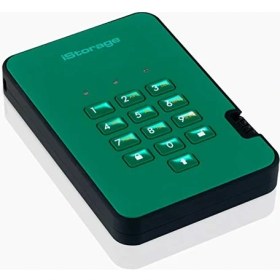 Resim Istorage Diskashur2 SSD 1 Tb Yeşil - Güvenli Taşınabilir Katı Hal Sürücüsü - Parola Korumalı - Toz ve Su Geçirmez - Donanım Şifrelemesi 