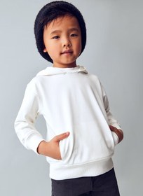Resim Mayoral Erkek Çocuk Uzun Kol Kapüşonlu Sweatshirt Beyaz - 10 Yaş 
