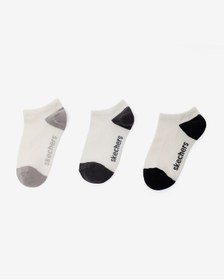 Resim SKECHERS 3'Lü Paket Colortips Bilekli Çorap Büyük Erkek Çocuk Beyaz Çorap SK2520136-3474 