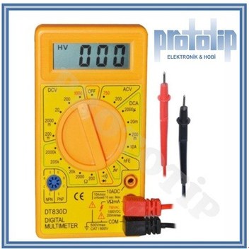 Prototip_Elektronik-Dt-830D Avometre Dijital Multimetre Ölçü Aleti