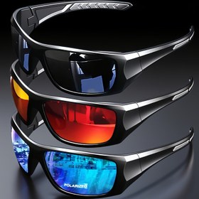 Resim 1 adet/3 adet Unisex Polarize Spor Gözlüğü - Kırılmaz Çerçeve, Trend Çerçeve Renkleri & Yansıtıcı Lensler - Sürüş için Tam Çerçeve Tasarımı - Parlama Önleyici, Çizilme Önleyici, Hediye Çorabı Dolgusu 