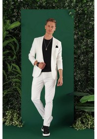 Resim Efor C 643 Slim Fit Ekru Spor Ceket Ekru 