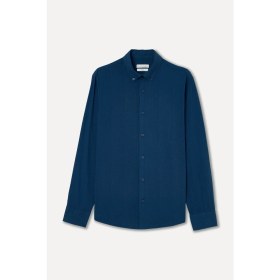 Resim Mudo Erkek Indigo Regular Fit Uzun Kollu Gömlek 