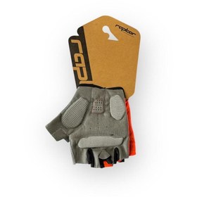 Resim RAPTOR Cırtlı Kısa Parmak Bisiklet Eldiveni MTB Yarım Parmak Turuncu M(Medium) Beden 