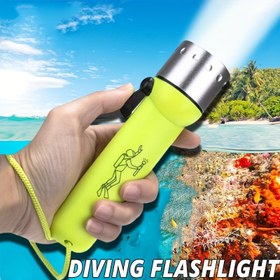 Resim 1 adet GoldenCentury LED Dalış El Feneri, IPX8 Su Geçirmez, Pil ile Çalışır (Dahil Değil), Bilek Askısı ile, ABS Malzeme, Parlatılmış Yüzey, 36V Altı İşletme Voltajı, Sel Işığı, Su Sporları ve Dalış Malzemeleri için İdeal, Dalış Temel Ürünleri | Spor LED El Feneri | Şık LED Işık, Dalış Aksesuarları, Pil Olmadan 
