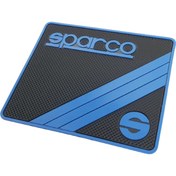 Resim caraks Kaydırmaz Silikonlu Ped Araç Göğüs Torpido Ev Ofis Çok Amaçlı Sparco Desenli 19 cm x 16,5 cm 
