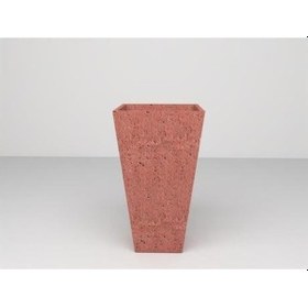 Resim Nuano Consept Konik Serisi Köşeli Saksı Kiremit 25x40 