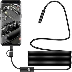 Resim Eco Port Endoskop 3 In 1 Yılan Kamera USB Micro USB Type-C 20 Metre Sert Kablo 