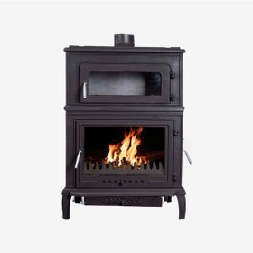 Resim Tds Plazma X Fırınlı, Yan Kapaklı,yan Camlı, Alttan Küllüklü Döküm Şömine Soba 