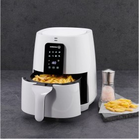 Resim 4l Yağsız Fritöz, Dokunmatik Ekran, 8 Program, Beyaz Renk 