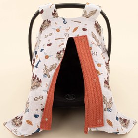 Resim Puset Örtüsü - Çift Taraflı - Kiremit Örgü - Harry 