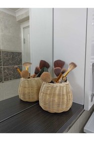 Resim ARCE YAŞAM Rattan Mini Sepet - Pamukluk - Kaşıklık - Vazo 