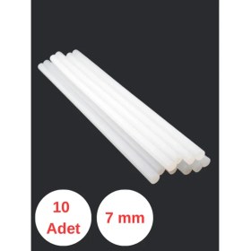 Resim Tek-İş 30 cm Sıcak Mum Silikon Çubuk Silikon Küçük 10 Adet Ince Çap 7 mm 