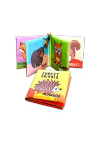 Resim Tox Ingilizce Orman Hayvanları Kumaş Sessiz Kitap E127 Bez Kitap 