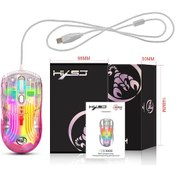 Resim Mufunye Hxsj X400 Şeffaf Rgb Aydınlatmalı 12800dpı Programlanabilir Oyun Faresi 001 