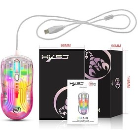 Resim Mufunye Hxsj X400 Şeffaf Rgb Aydınlatmalı 12800dpı Programlanabilir Oyun Faresi 001 