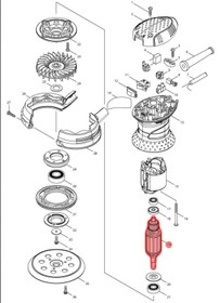 Resim Nesta Makita Bo5030 Endüvi Rotor Kollektör Ürün Kodu 515734-7 