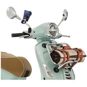 Resim Powertec Vespa Uyumlu Çapraz Suporte Telefon Tutucu Ayna Bağlantılı 