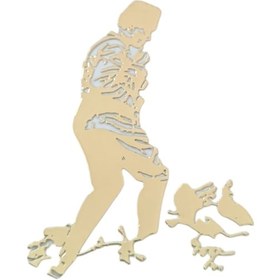 Resim K.atatürk Koca Tepe Metal Oto Sticker Gold 7x5cm 