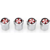 Resim Xiyu Shop Gümüş Tarzı 4 x Umbrella Corporation Metal Araba Tekerlek Lastik Vana Kapakları Ford Focu Fiesta St Rs Mustang Mk1 Için Oto Aksesuarları Kapakları (Yurt Dışından) 