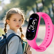 Resim Silikon Kayışlı ve Plastik Kasa, Çok Renkli Ekran, Adım Sayacı, Aktivite Takipçisi, Özelleştirilebilir Canlı Pembe Spor Bileklik, Kadınlar için Şık Fitness İzleyici, Akıllı Saat Aksesuarları ile 1 Adet Spor Dijital Elektronik Saat 