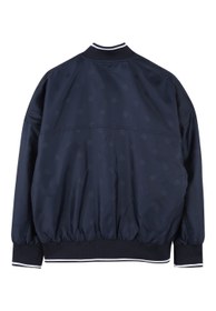 Resim Çocuk Logo Baskılı Fermuarlı Bomber Ceket - Mavi - 6Y 