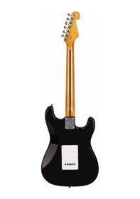 Resim Sx Stratocaster Solak Elektro Gitar (Siyah) 