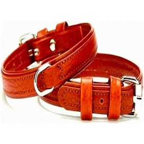 Resim Doggie Flotter Deri Sade Köpek Boyun Tasması Kahverengi Fbt-2010 Kahverengi 