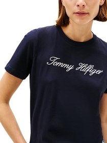 Resim Tommy Hilfiger NOS SCRIPT REGULAR C-NK SS Tişört Kadın 