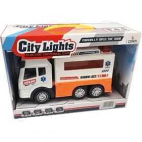 Resim Ctoy Oyuncak Işıklı ve Sesli Dönen Ambulans Kamyon 89-303A 